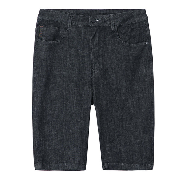 Pioneer camp new denim shorts for men brand clothing fashion solid jean shorts men thin summer bermuda male black ANZ803127
