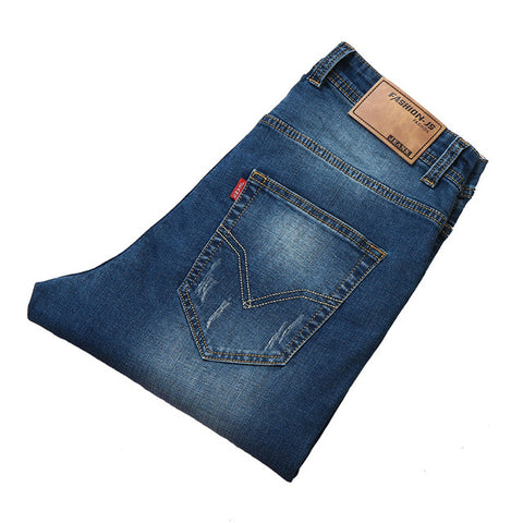 2018 Thin New Men's Fashion Jeans Business Casual Stretch Slim Youth Men's Straight Jeans Classic Trousers Denim Pants CL4654.