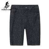 Pioneer camp new denim shorts for men brand clothing fashion solid jean shorts men thin summer bermuda male black ANZ803127